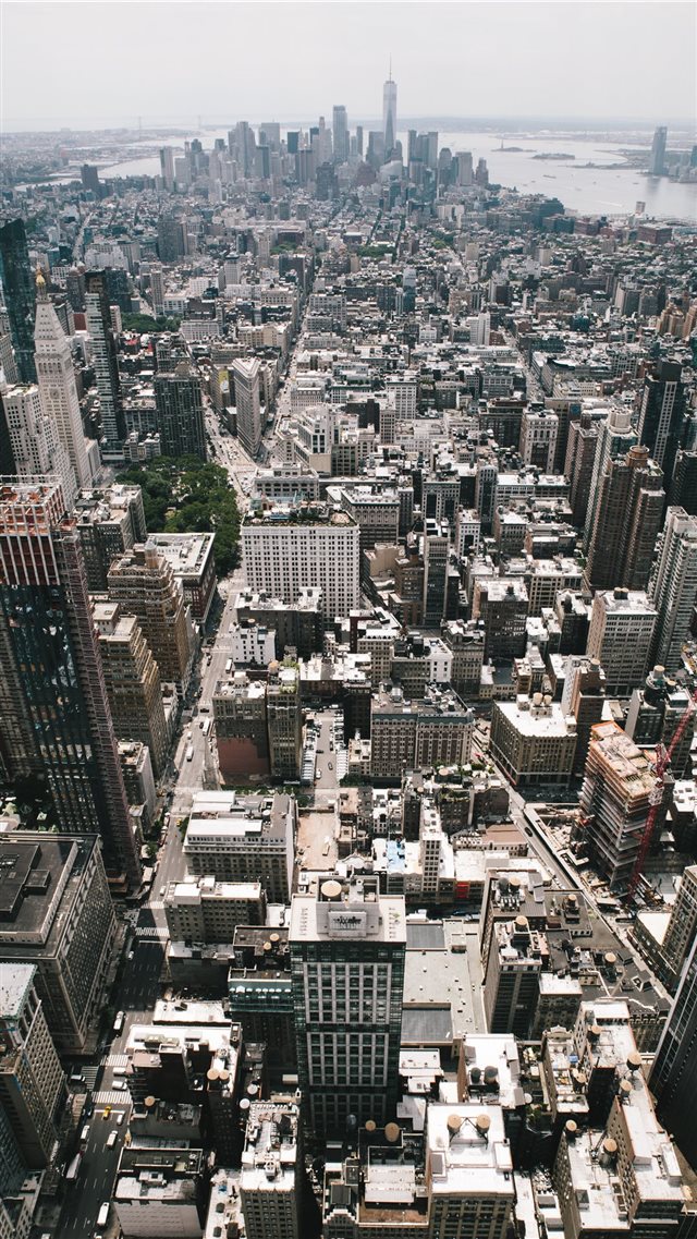 New York from the top of the Empire State building iPhone 8 wallpaper 
