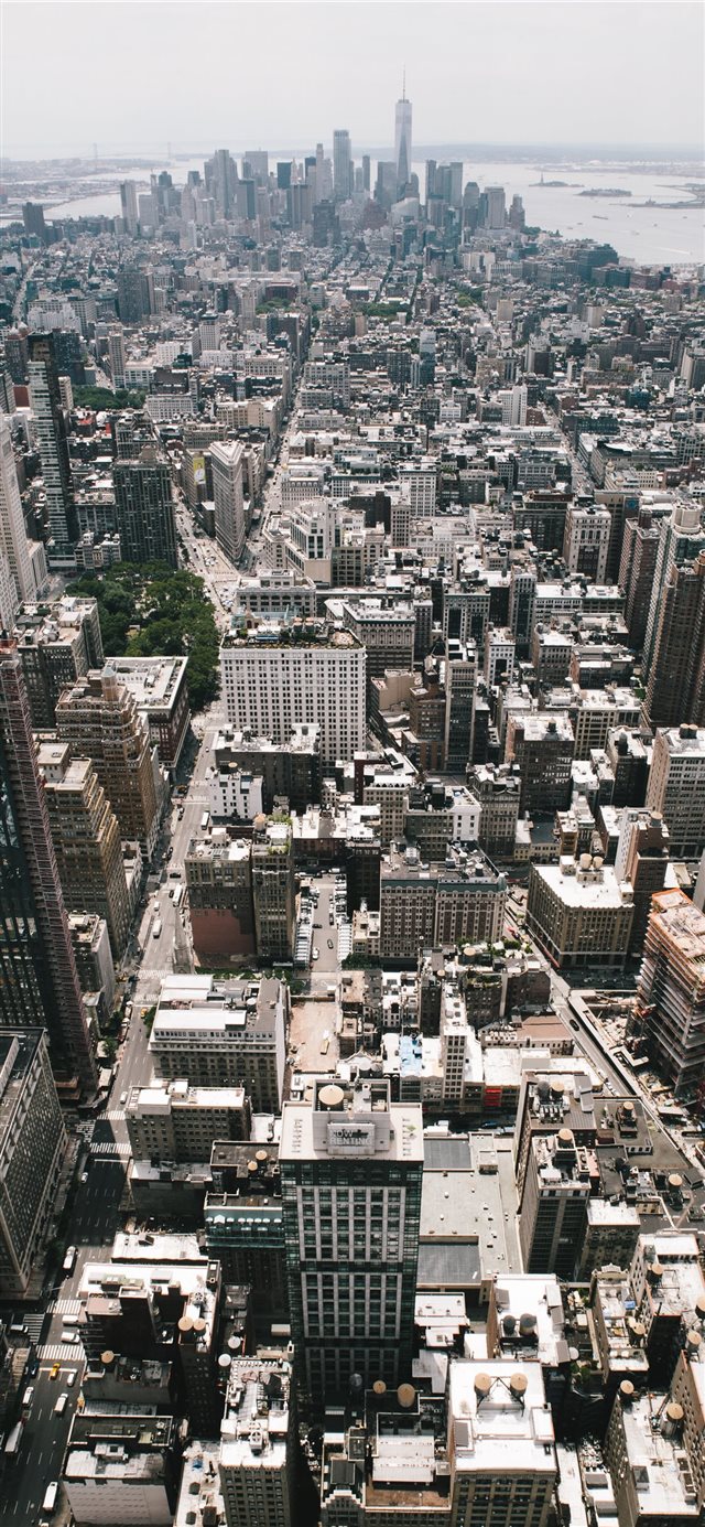 New York from the top of the Empire State building iPhone X wallpaper 