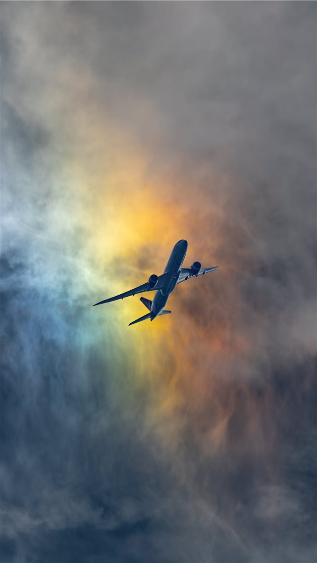 Rainbow Clouds iPhone 8 wallpaper 