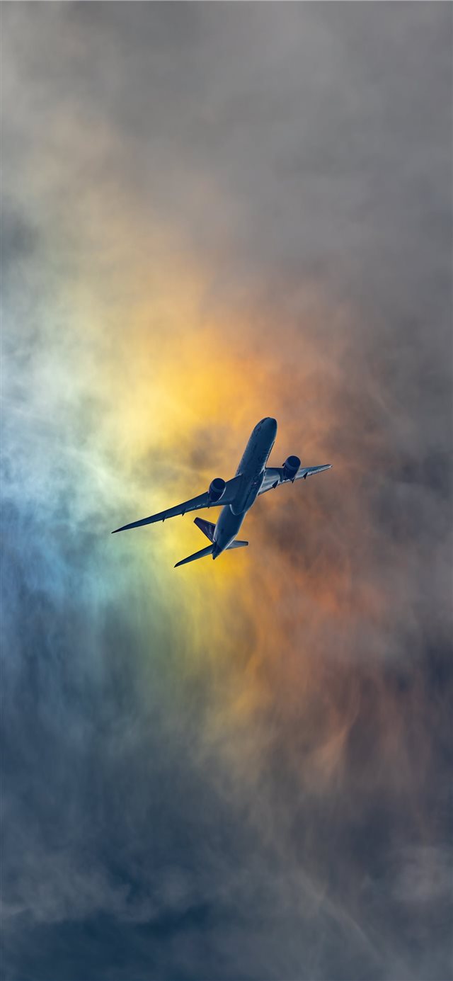 Rainbow Clouds iPhone X wallpaper 