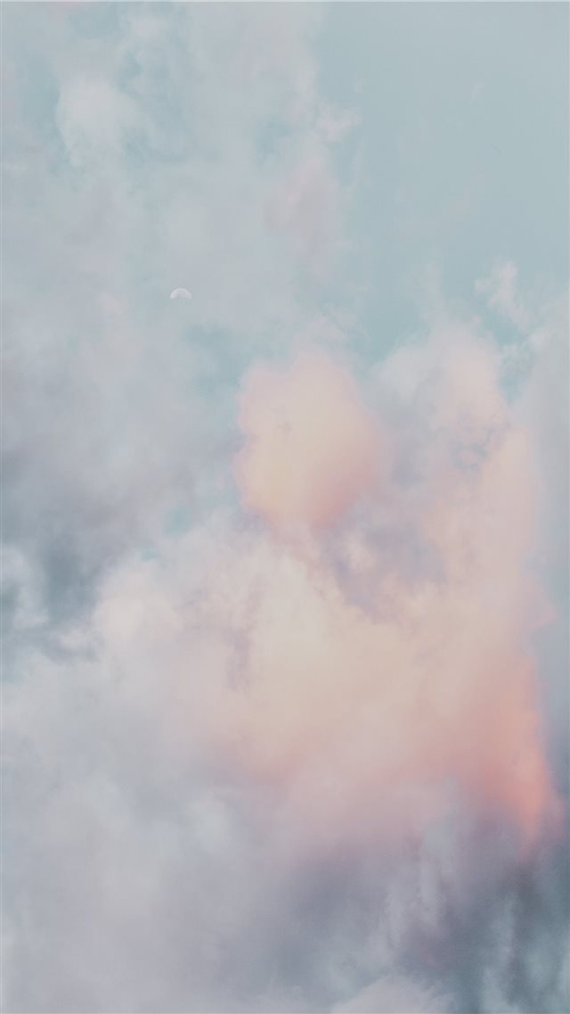 Clouds and moon iPhone 8 wallpaper 