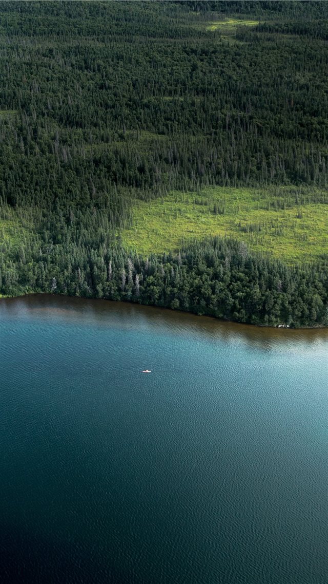 Kayaking through Alaska iPhone 8 wallpaper 