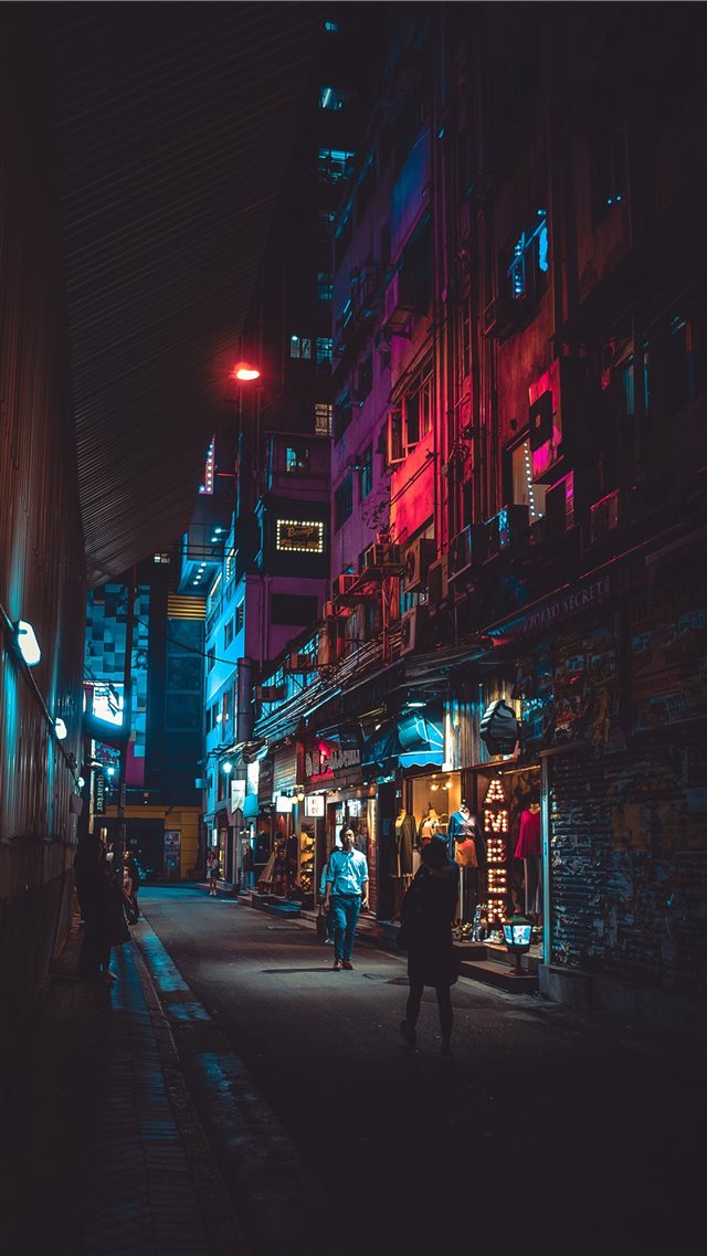 Night in Hong Kong iPhone 8 wallpaper 