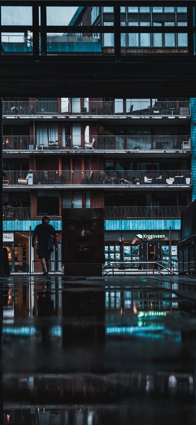 rainy days in Olso iPhone X wallpaper 