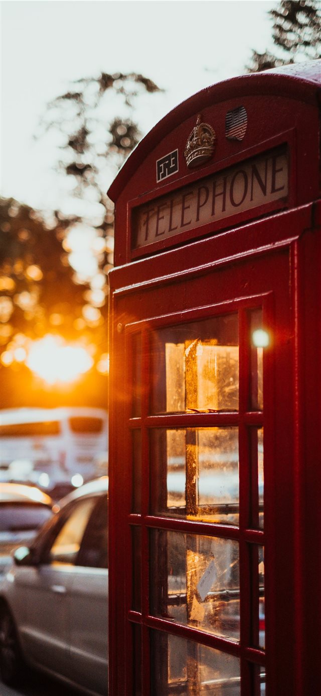 Red Telephone iPhone X wallpaper 