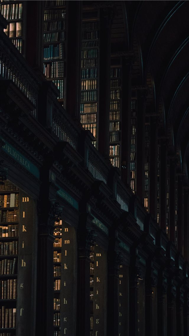 The Library of Trinity College iPhone 8 wallpaper 