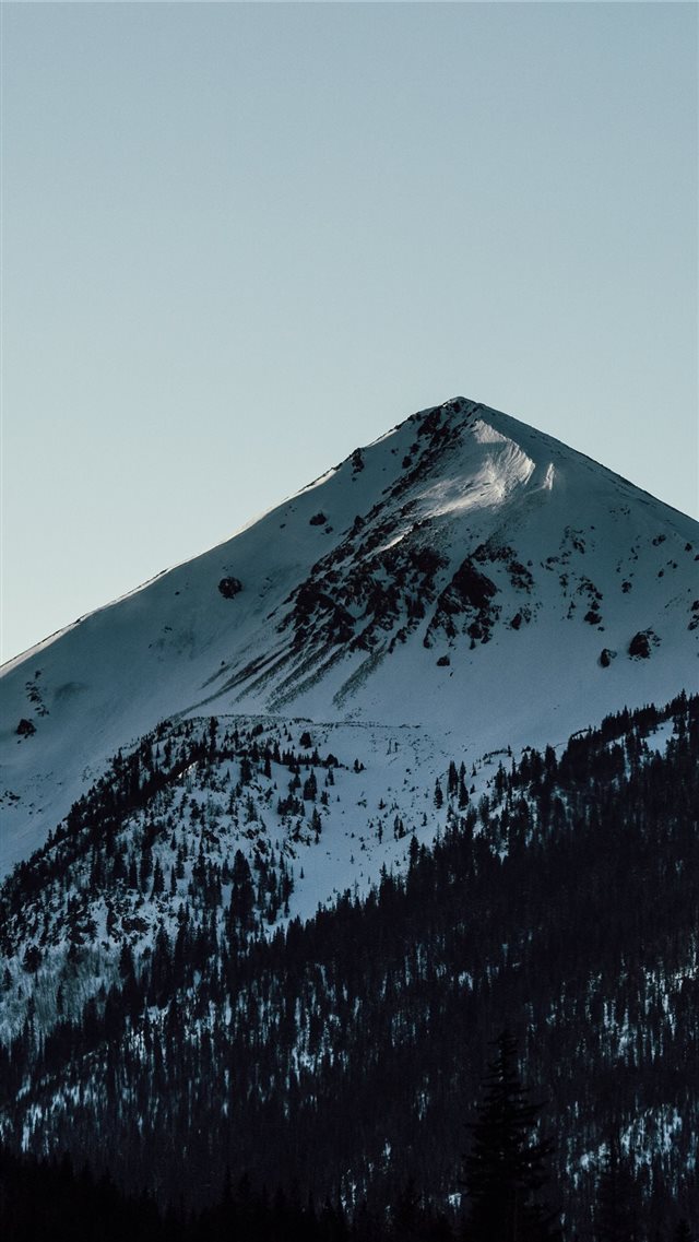 snow capped mountain during daytime iPhone 8 wallpaper 