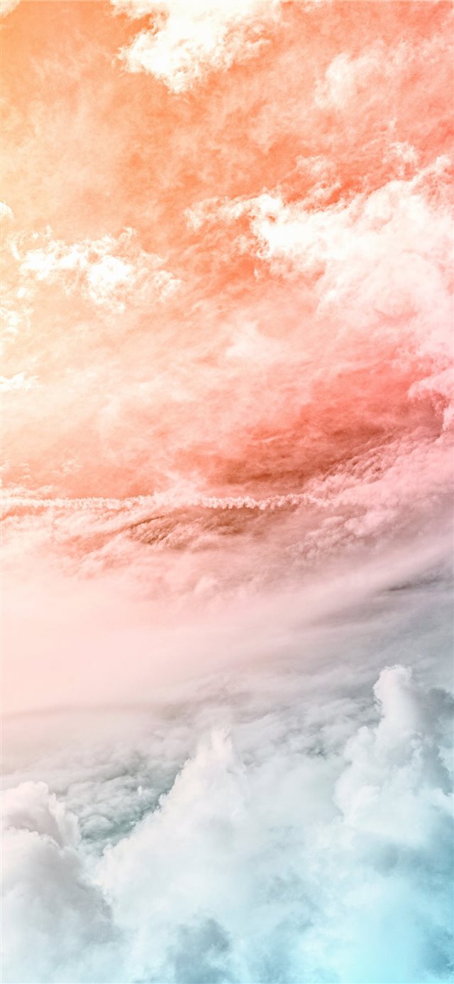 From sunlight gradient to a springlike pattern! iPhone X wallpaper 