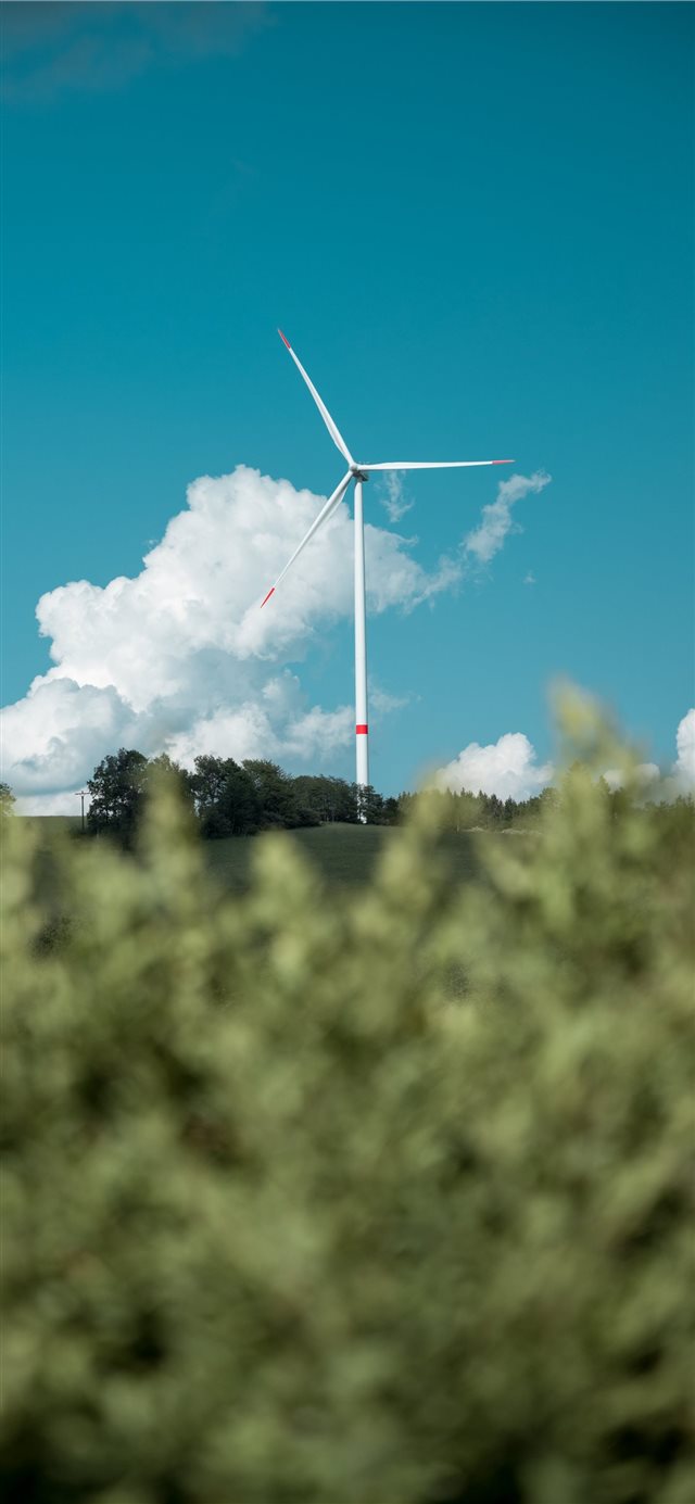 wind power plant iPhone X wallpaper 