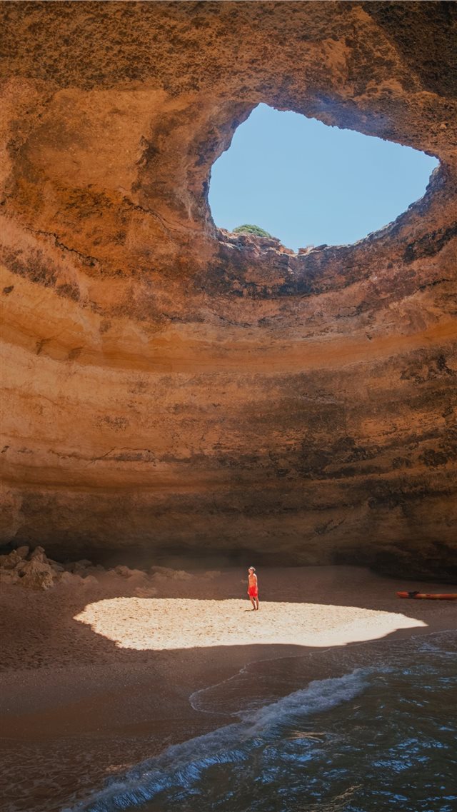 Bengail Cave  Algarve  Portugal iPhone 8 wallpaper 