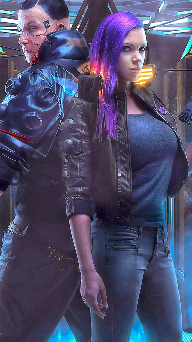 cyberpunk 2077 game cosplay iPhone 8 wallpaper 