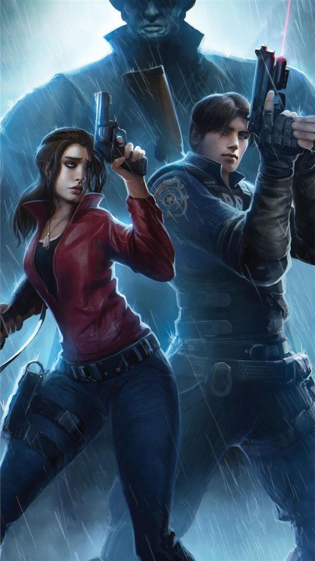 resident evil claire redfield chris redfield 4k ar... iPhone 8 wallpaper 