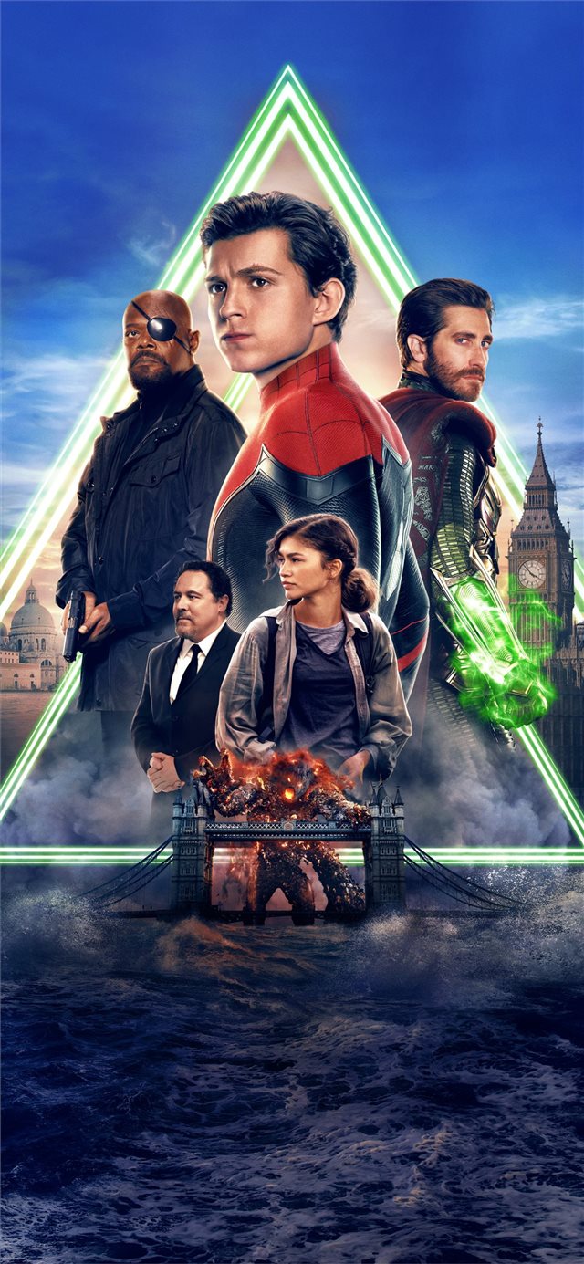 2019 spiderman far from home 5k iPhone X wallpaper 