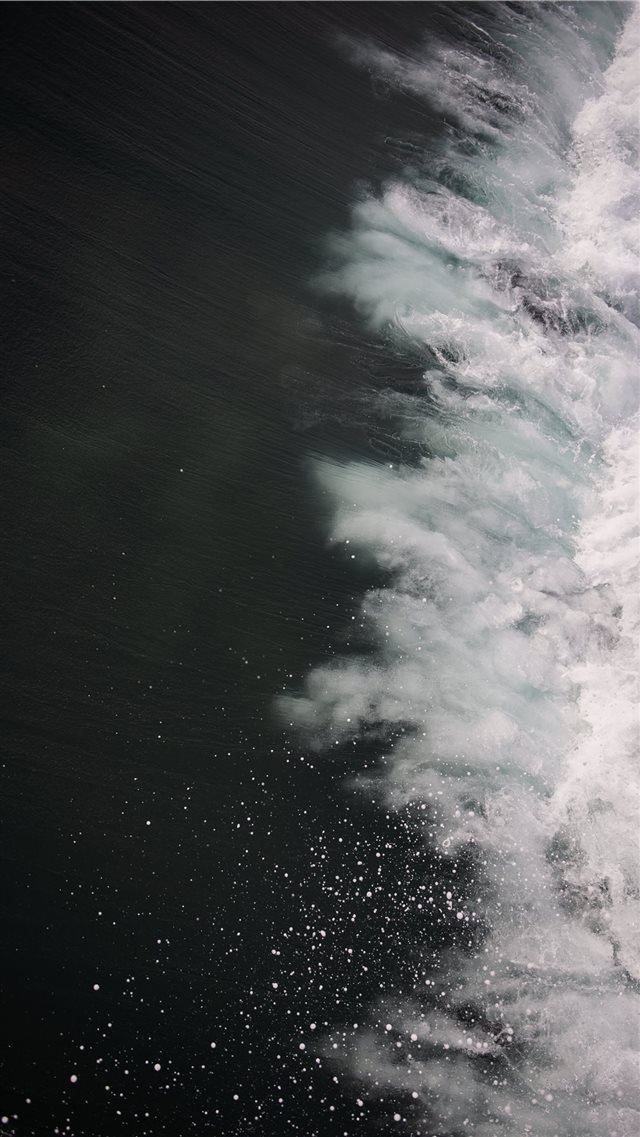 aerial photo of crashing water iPhone 8 wallpaper 