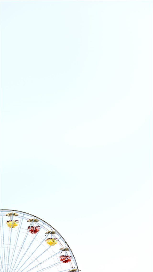 black ferris wheel under clear skies iPhone 8 wallpaper 