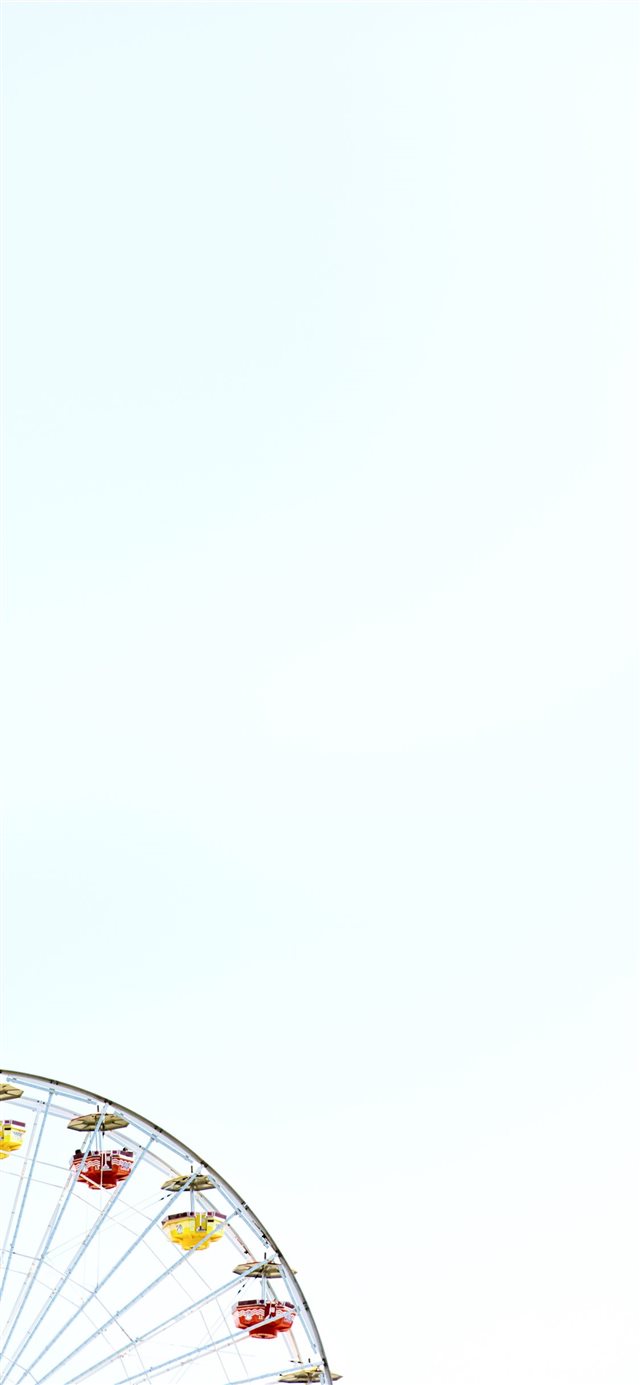black ferris wheel under clear skies iPhone X wallpaper 