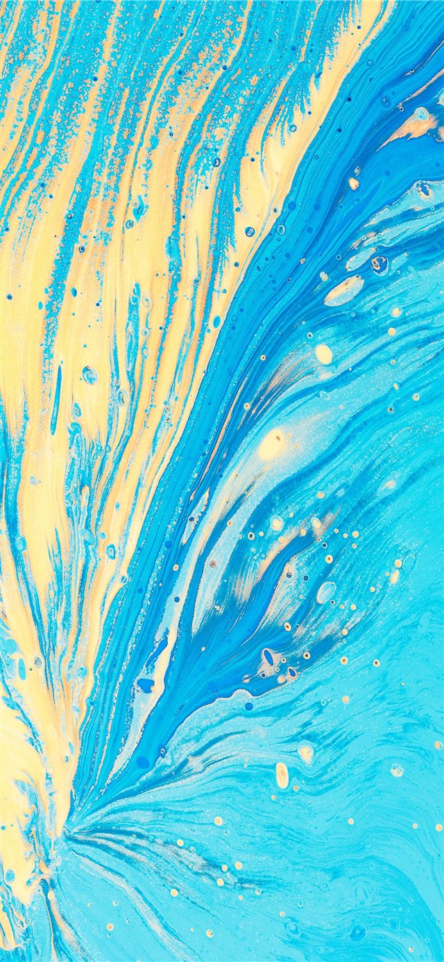 blue and yellow abstract artwork iPhone X wallpaper 