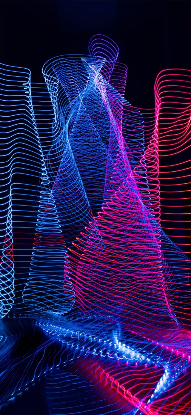 blue red and pink abstract artwork iPhone 11 wallpaper 