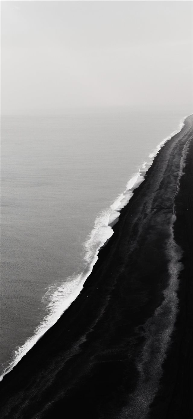 high angle photography of seashore iPhone 11 wallpaper 