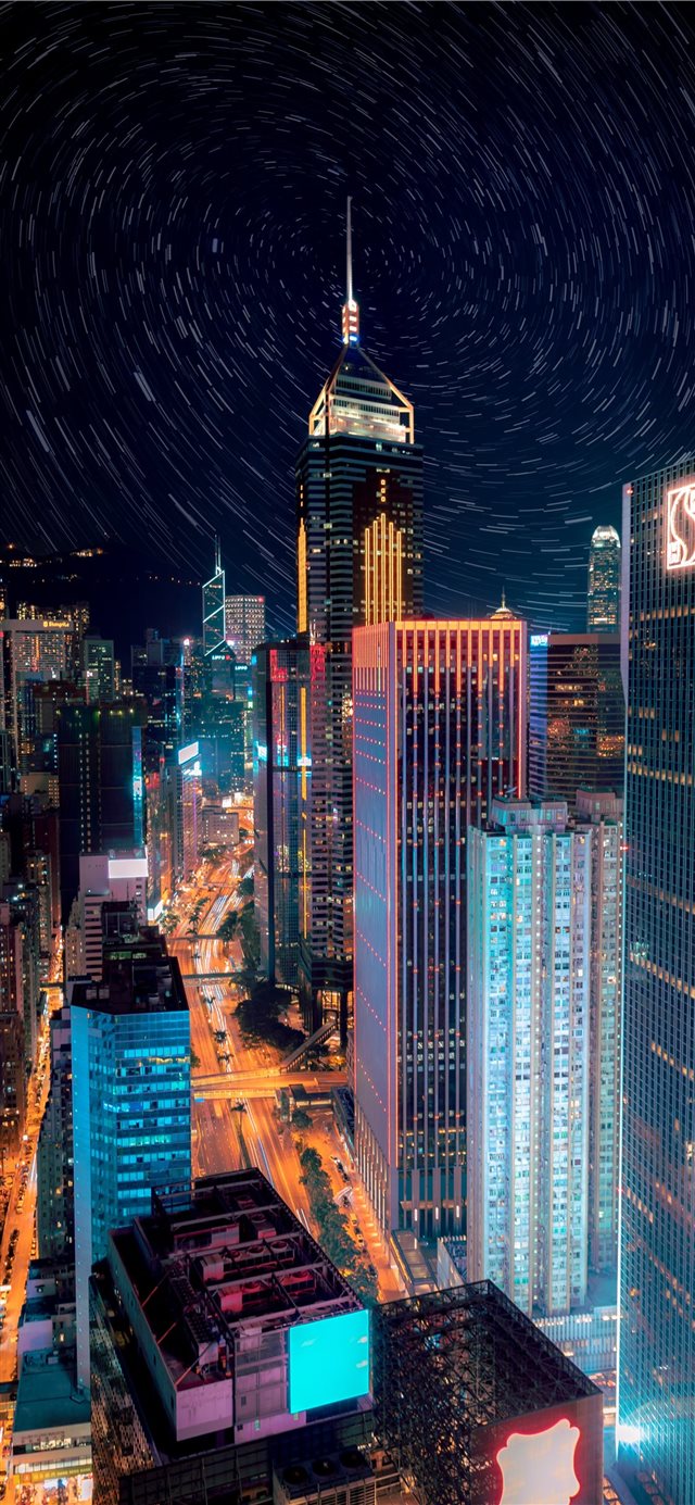 New York City during nighttime iPhone X wallpaper 