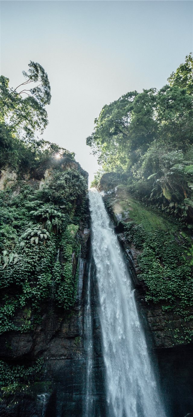 photography of waterfalls during daytime iPhone 11 wallpaper 