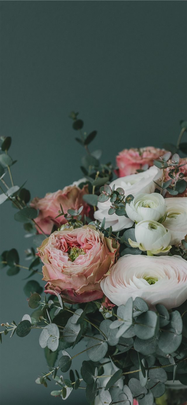 pink and white flower arrangement iPhone X wallpaper 