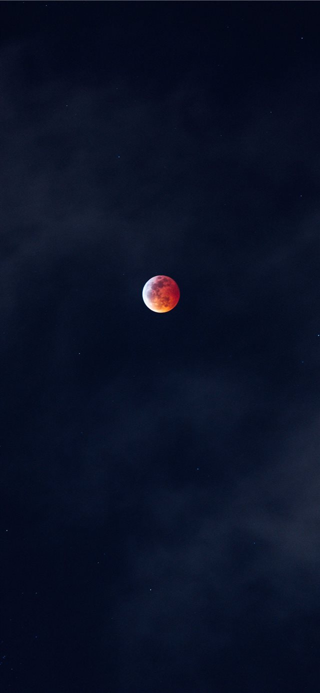 red and white full moon iPhone X wallpaper 