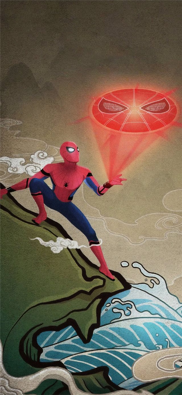 spiderman far from home poster iPhone X wallpaper 