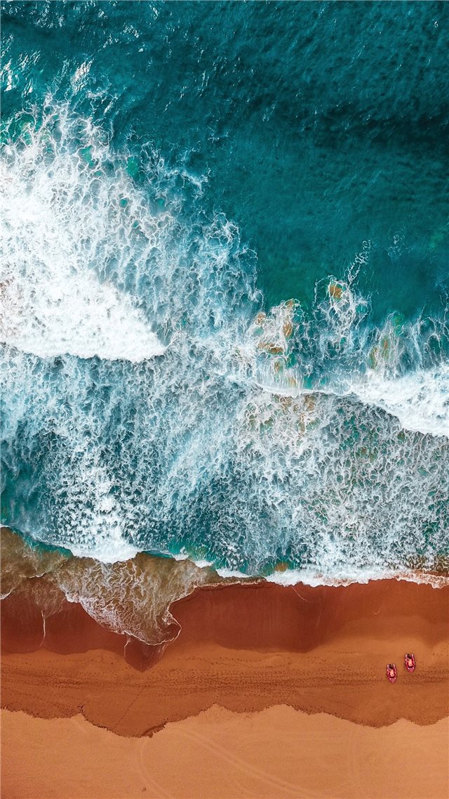 aerial photography of beach iPhone 8 wallpaper 