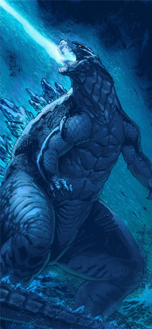artwork godzilla king of the monsters iPhone X wallpaper 