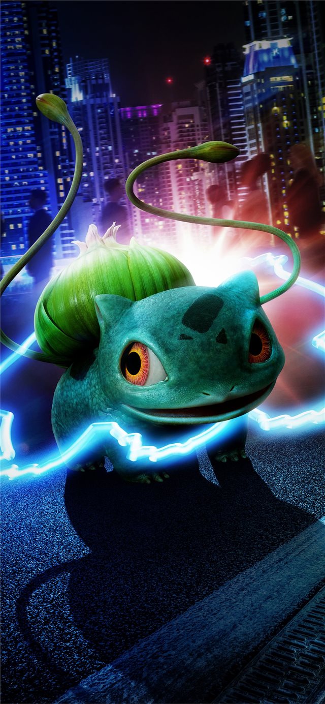 detective pikachu bulbasaur 5k iPhone X wallpaper 