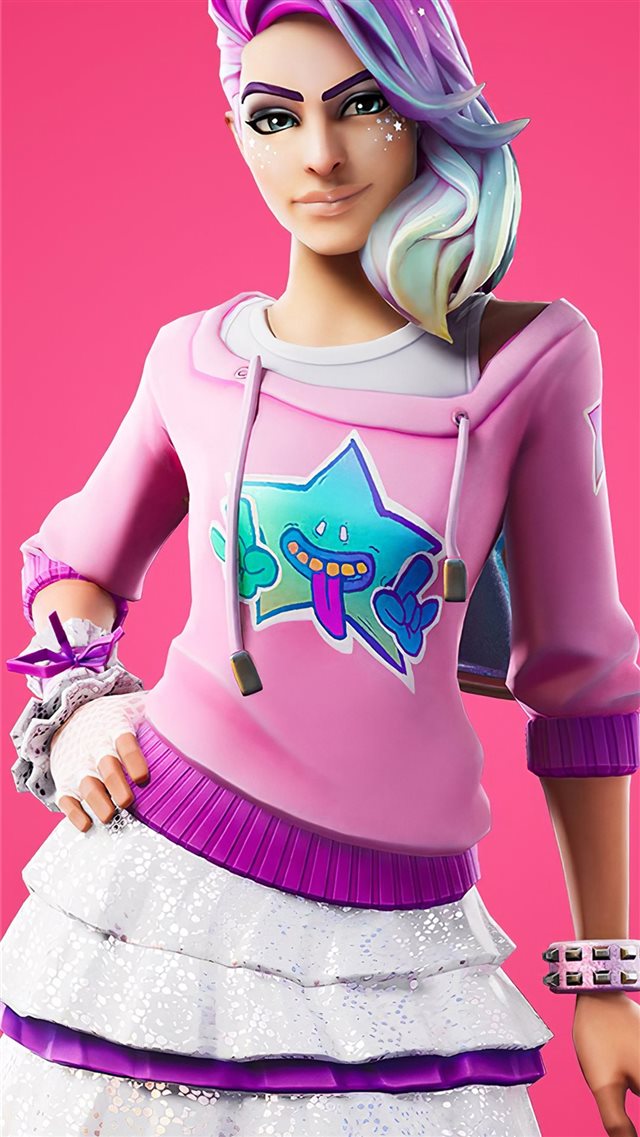 fortnite chapter two starlie outfit iPhone 8 wallpaper 