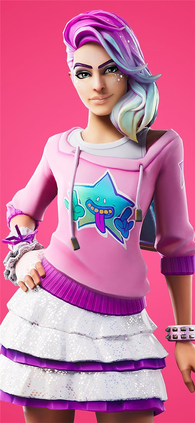 fortnite chapter two starlie outfit iPhone X wallpaper 