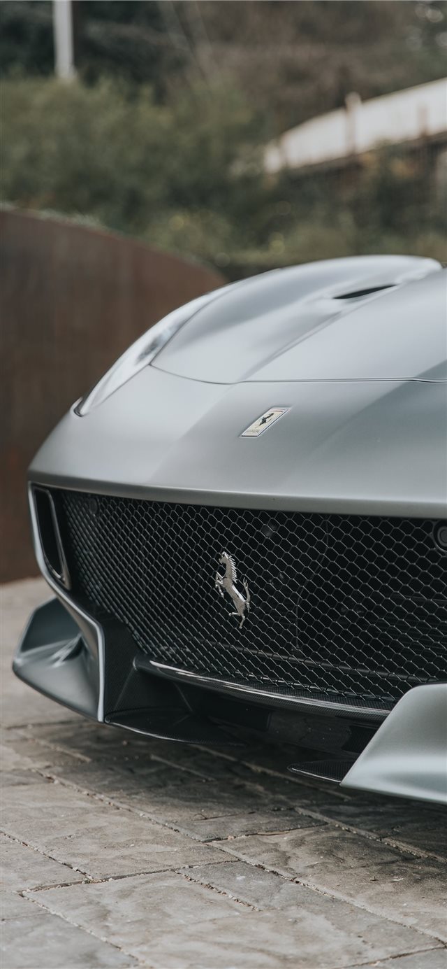 gray Ford Mustang car grille iPhone X wallpaper 