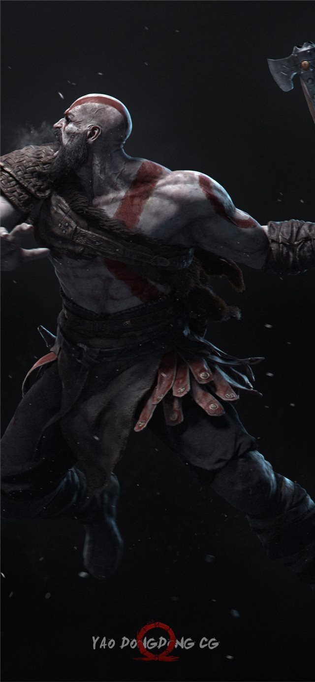 kratos 4k new art iPhone 11 wallpaper 