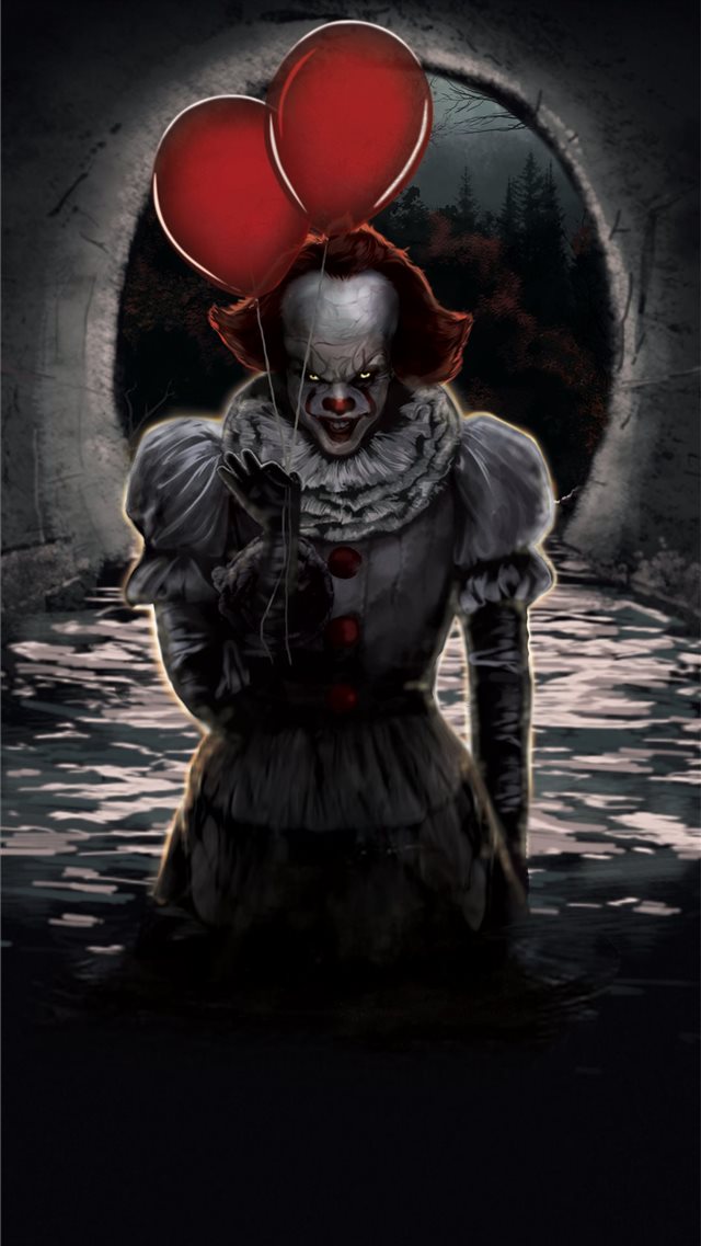 pennywise ballons iPhone 8 wallpaper 