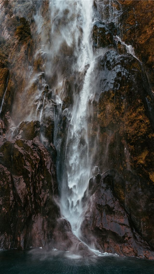 photography of raging waterfalls iPhone 8 wallpaper 