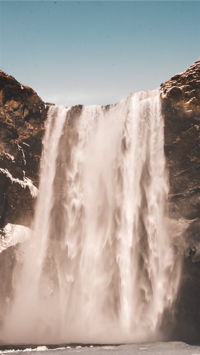 waterfalls during daytime iPhone 8 wallpaper 