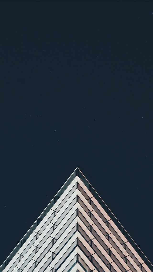 white building under stars iPhone 8 wallpaper 