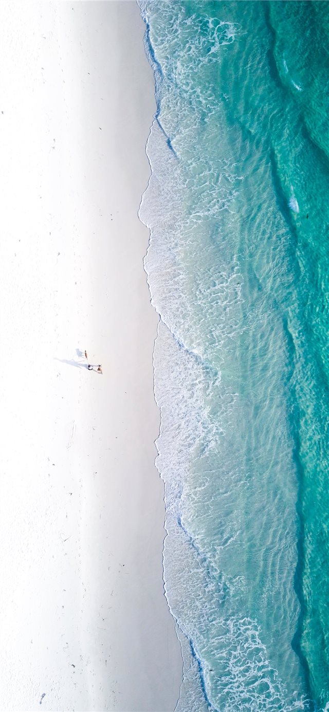 aerial photography of shore during daytime iPhone X wallpaper 