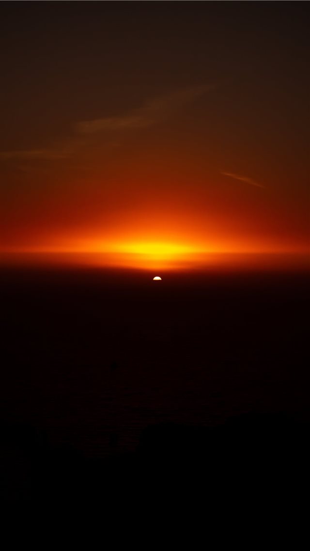 landscape photo of the sunset iPhone 8 wallpaper 