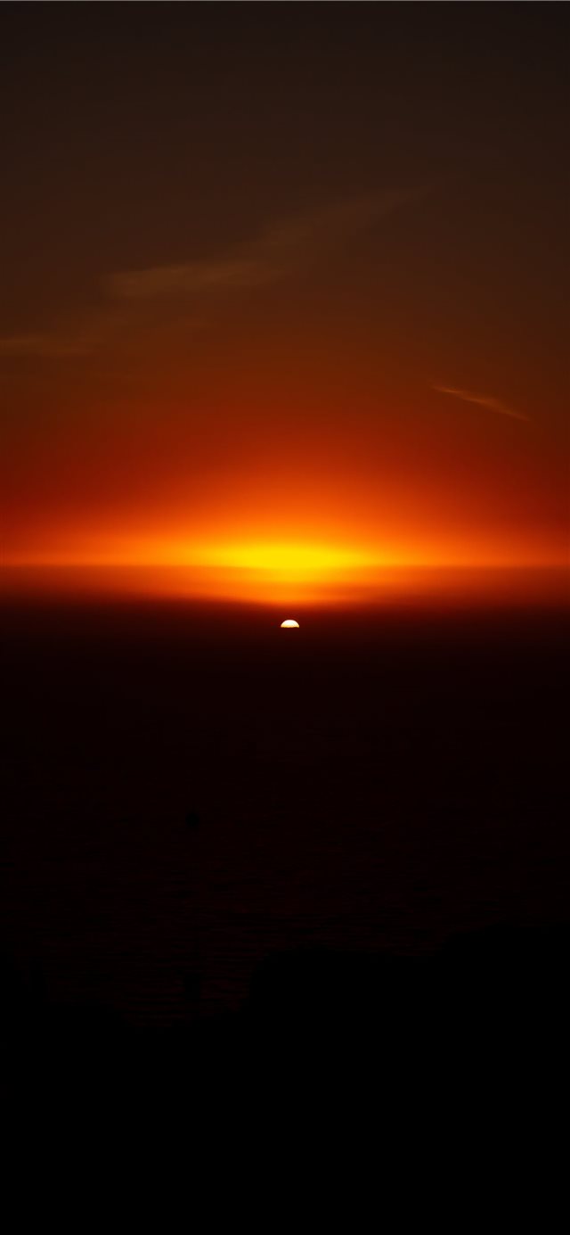 landscape photo of the sunset iPhone X wallpaper 