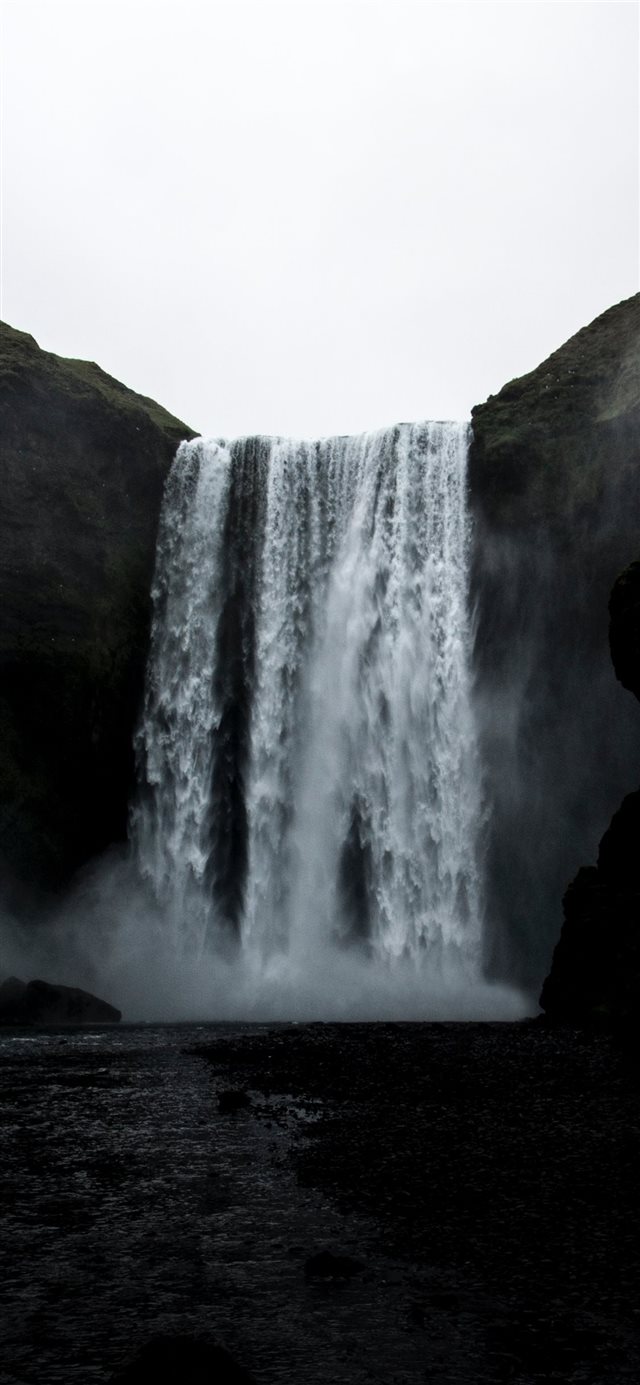time lapse photography of waterfalls iPhone X wallpaper 