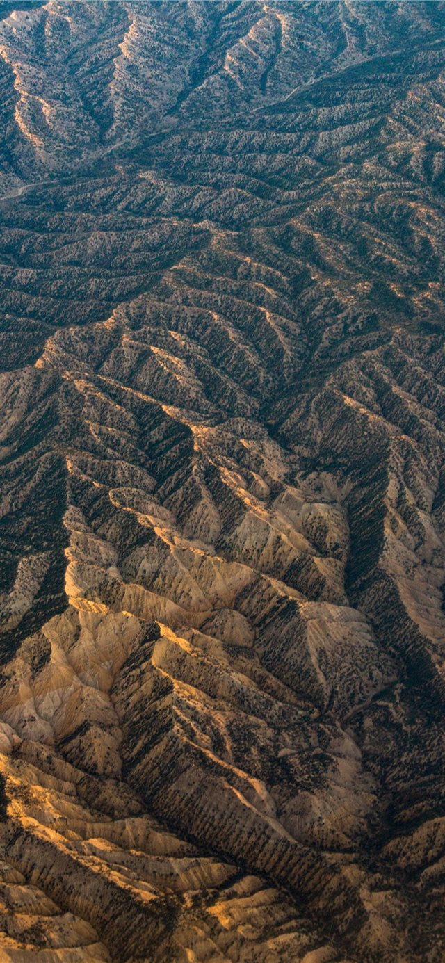aerial photo of mountain iPhone X wallpaper 