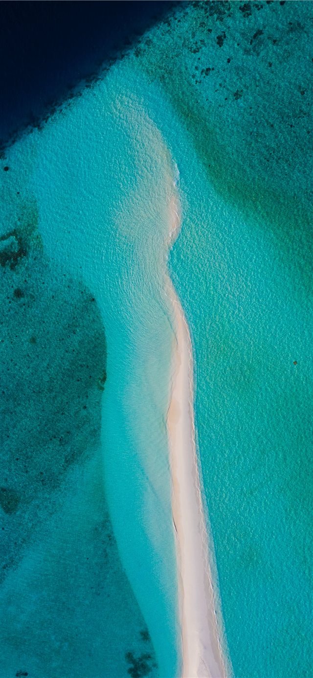 aerial view of sea iPhone X wallpaper 
