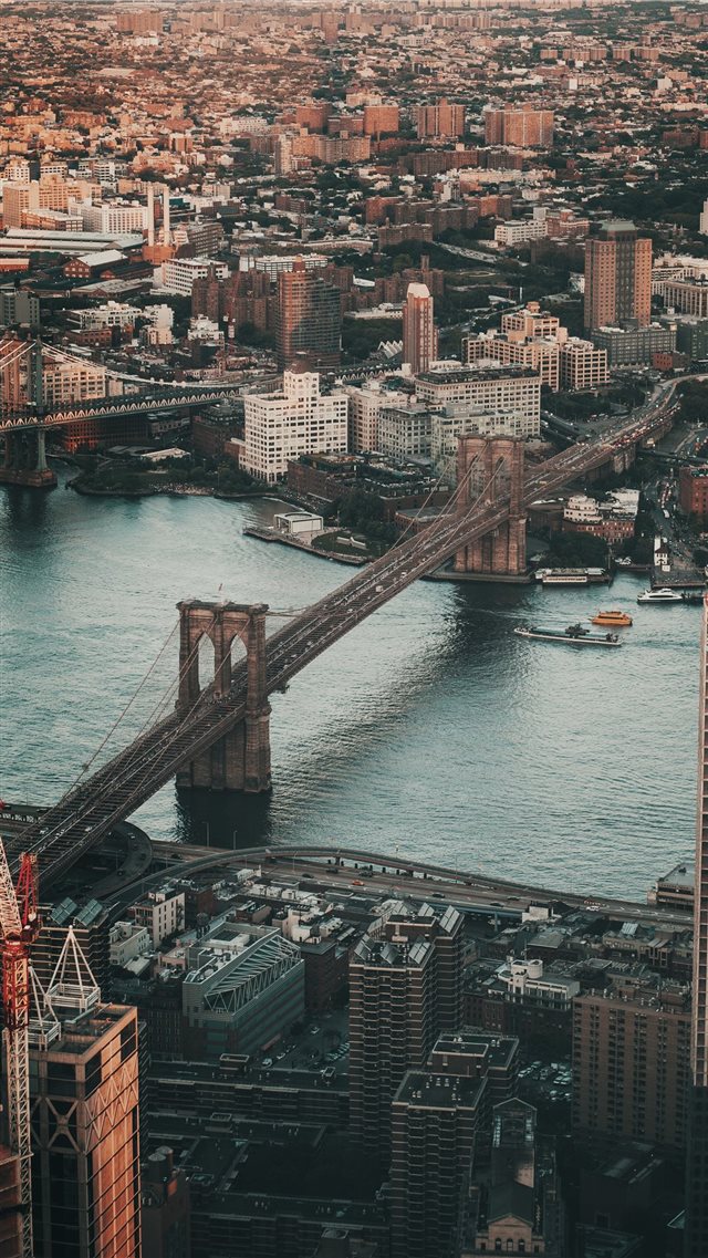 Brooklyn city during day iPhone 8 wallpaper 