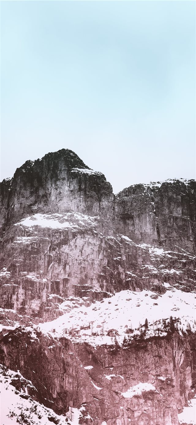 gray rock mountain iPhone X wallpaper 