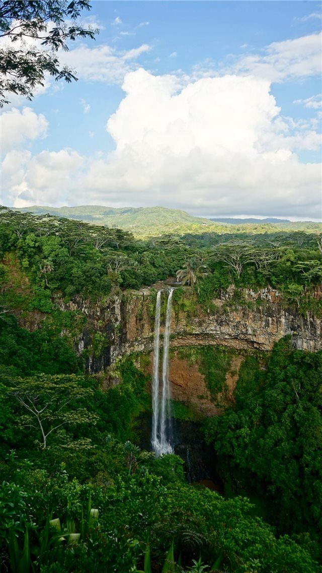 long exposure photography of waterfalls iPhone 8 wallpaper 