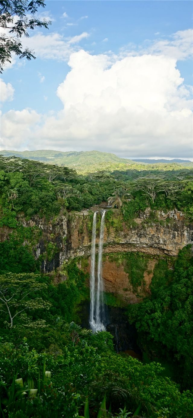 long exposure photography of waterfalls iPhone X wallpaper 