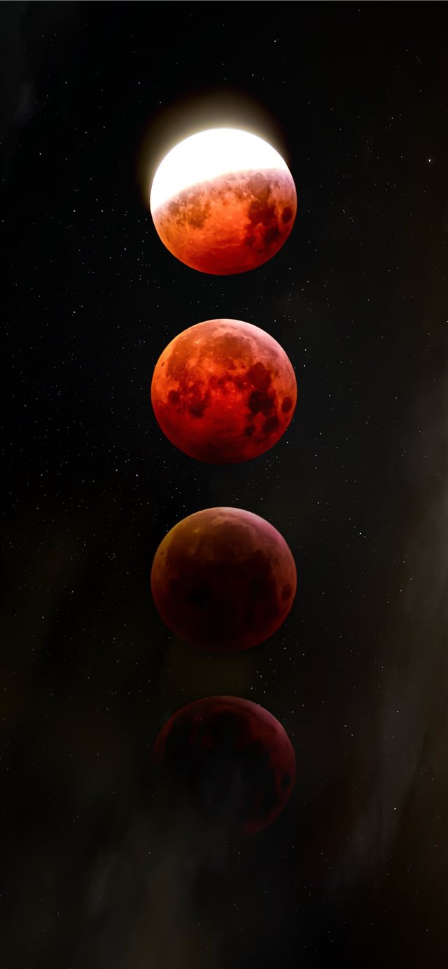 Lunar Eclipse 2019 iPhone X wallpaper 